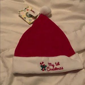 My first Christmas baby Santa hat! Brand new!